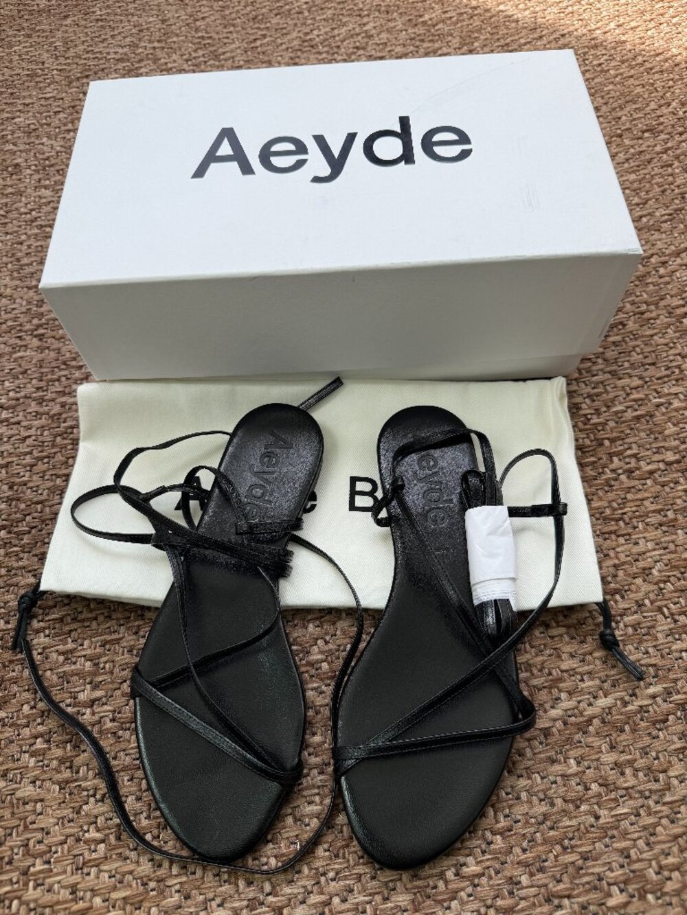 Aeyde Penny Leather Flat Sandals